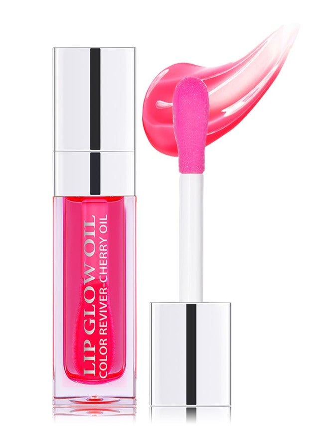 XTJXTJ Hydrating Lip Glow Oil Moisturizing Plumping Lip Tint Lip Gloss Transparent Lip Balm Long Lasting Nourishing Repairing Lightening Lip Lines (015# CHERRY) - Image 1